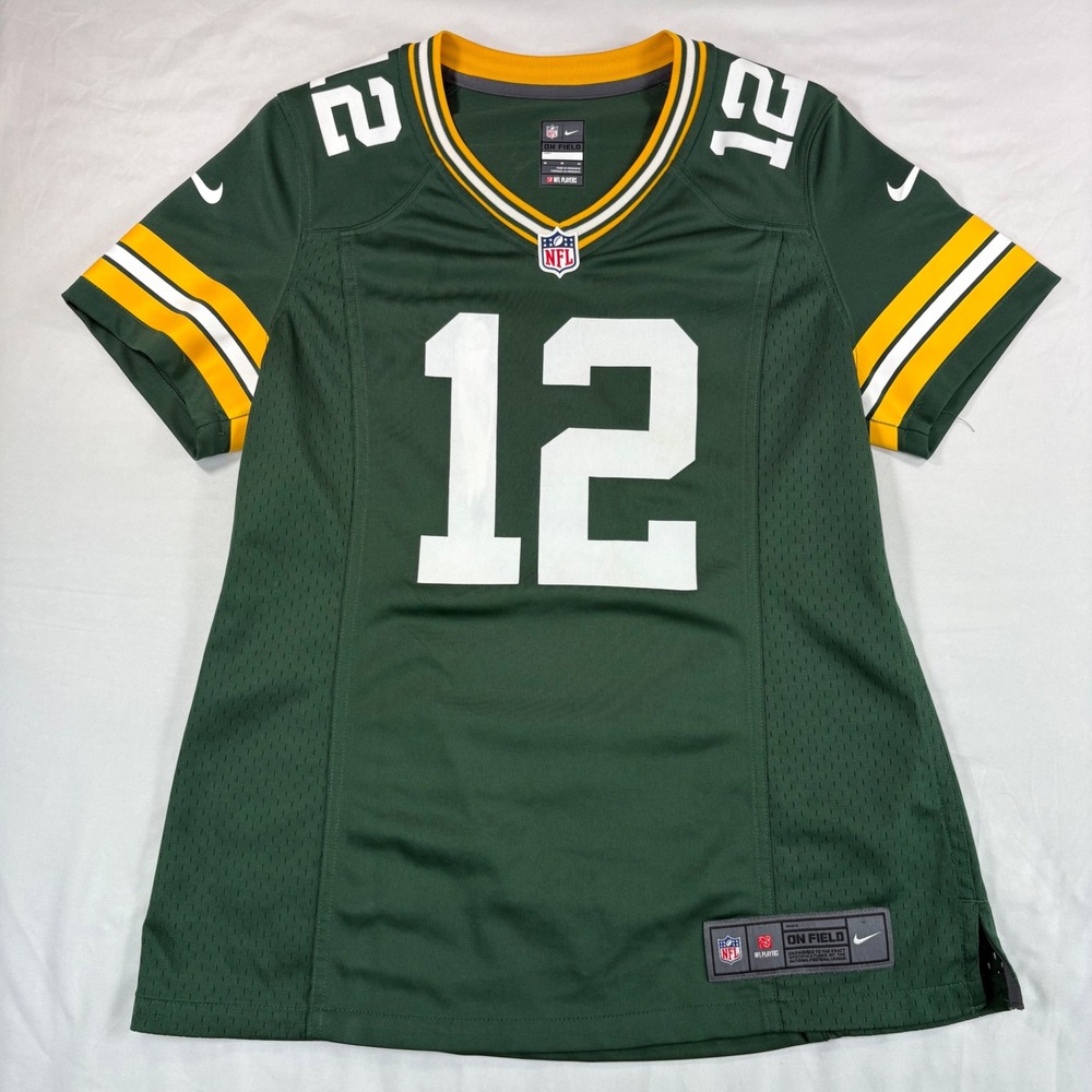 Nike Aaron Rodgers Green Bay Packers Jersey Womens M NFL Green Football Jersey
